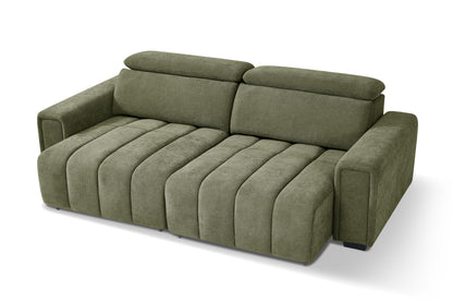 Molly Electric Sofabed Green Fabric 3 Seater Sofa