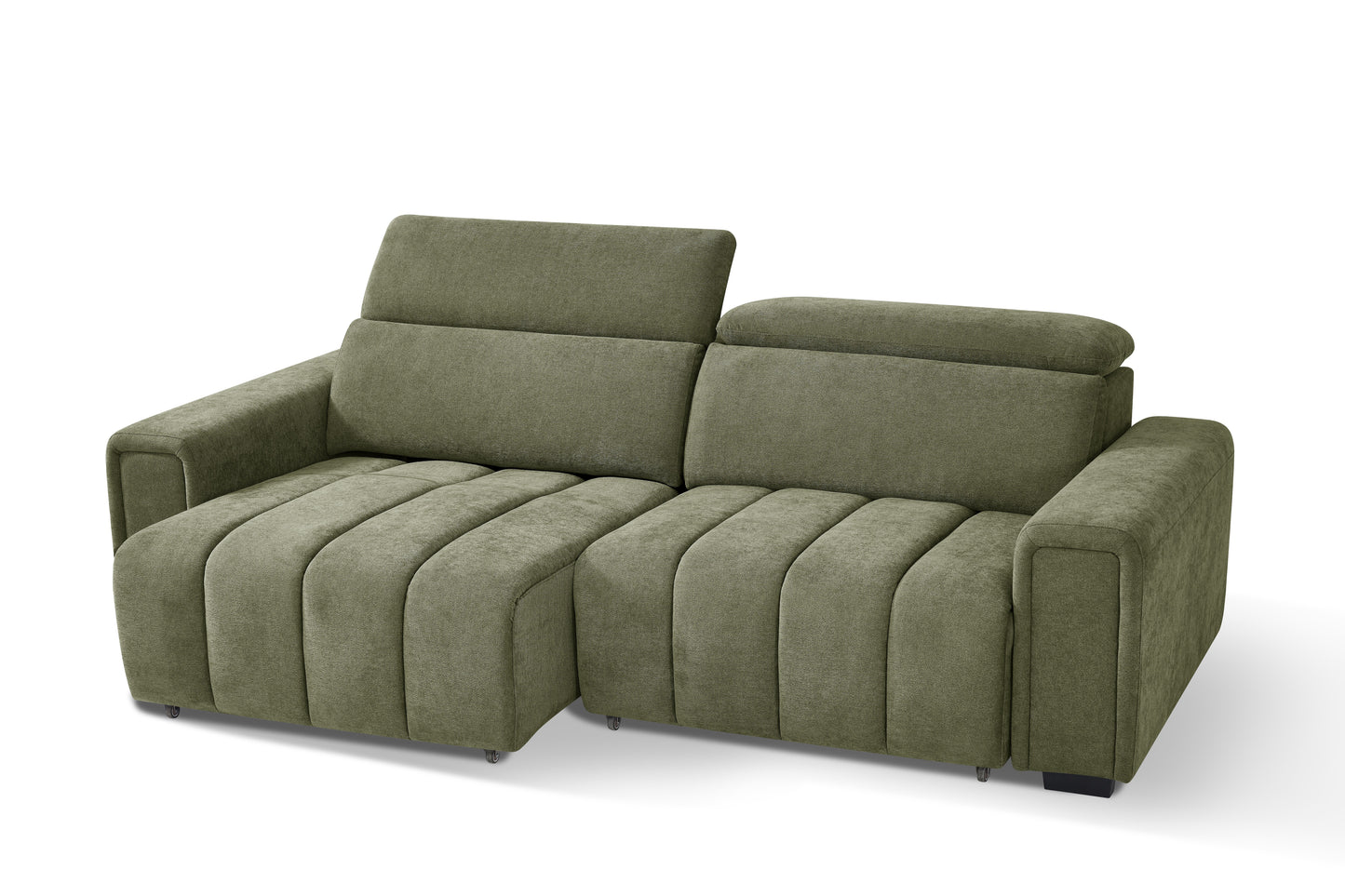 Molly Electric Sofabed Green Fabric 3 Seater Sofa