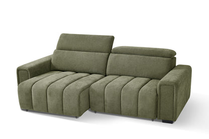 Molly Electric Sofabed Green Fabric 3 Seater Sofa