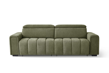 Molly Electric Sofabed Green Fabric 3 Seater Sofa