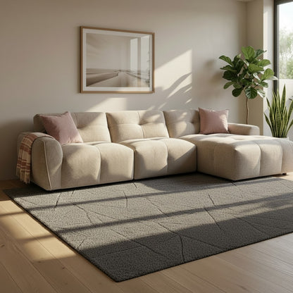 Montana Beige Fabric Right Hand L-Shape Corner Sofa
