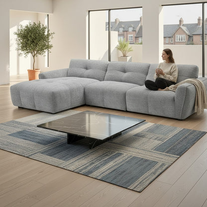 Montana Grey Fabric Left Hand L-Shape Corner Sofa