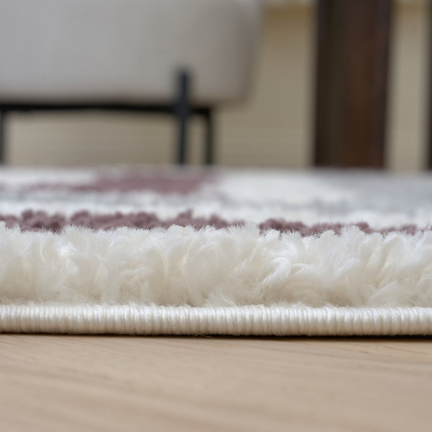Moodi Shaggy Grey/Purple Contour Rug