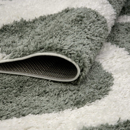 Moodi Shaggy Green Erosan Rug