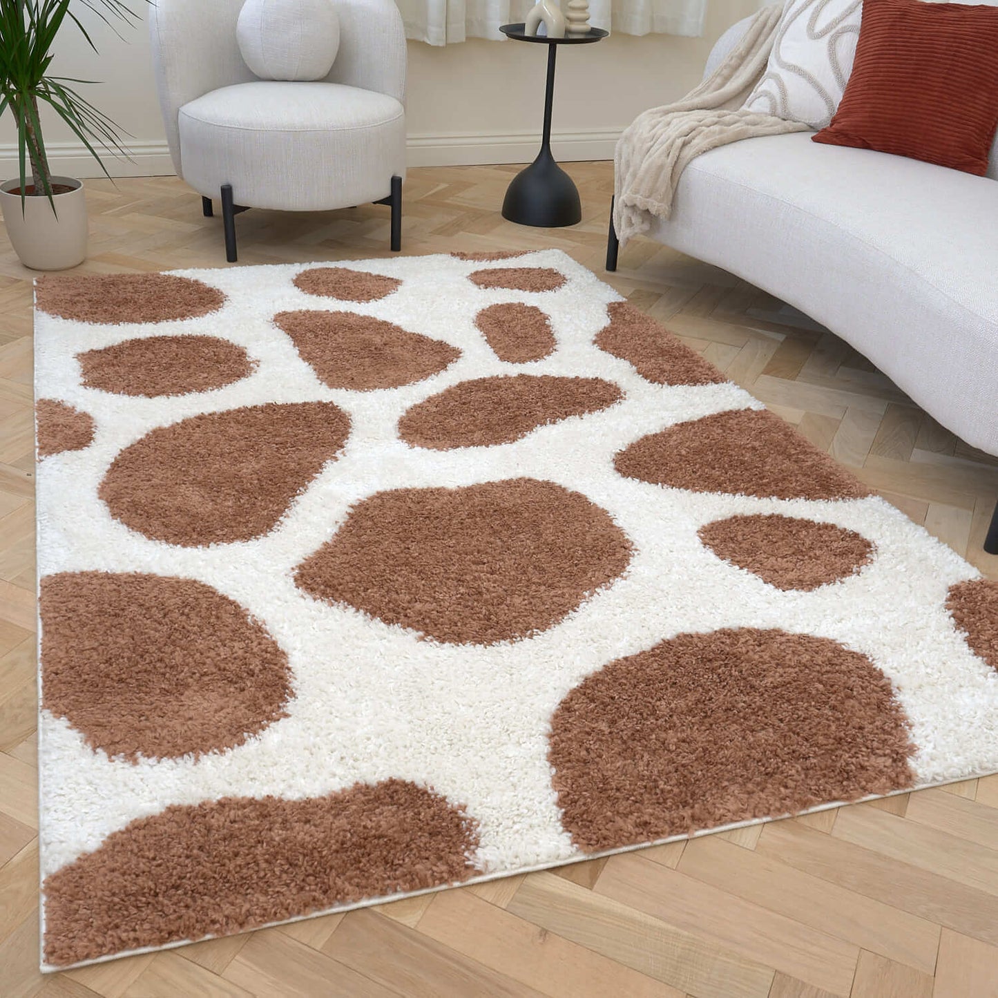 Moodi Shaggy Terra Froth Rug