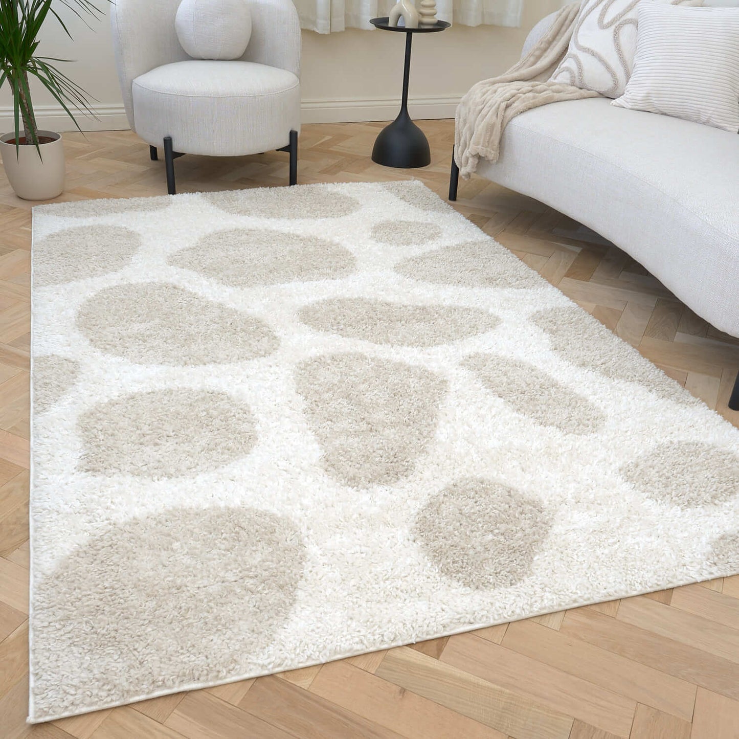 Moodi Shaggy Cream Kora Rug