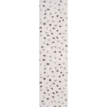 Moodi Shaggy Grey/Purple Plumetis Rug