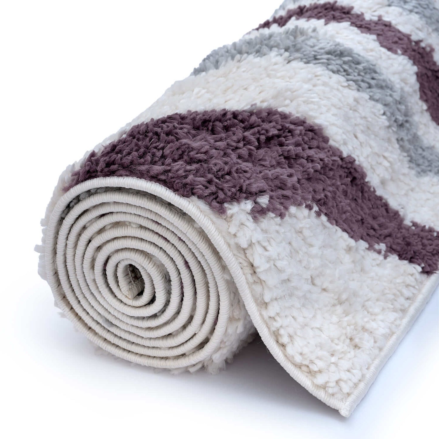 Moodi Shaggy Grey/Purple Smokeberry Rug