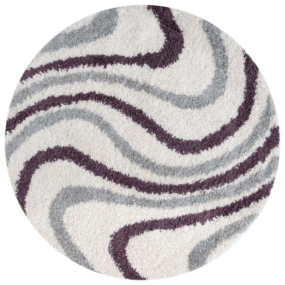 Moodi Shaggy Grey/Purple Smokeberry Rug