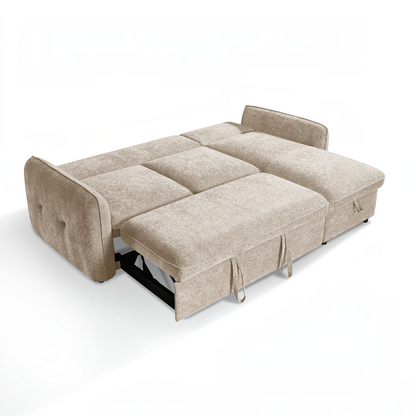 Moscow Sofabed Beige Fabric Storage Universal Corner Sofa