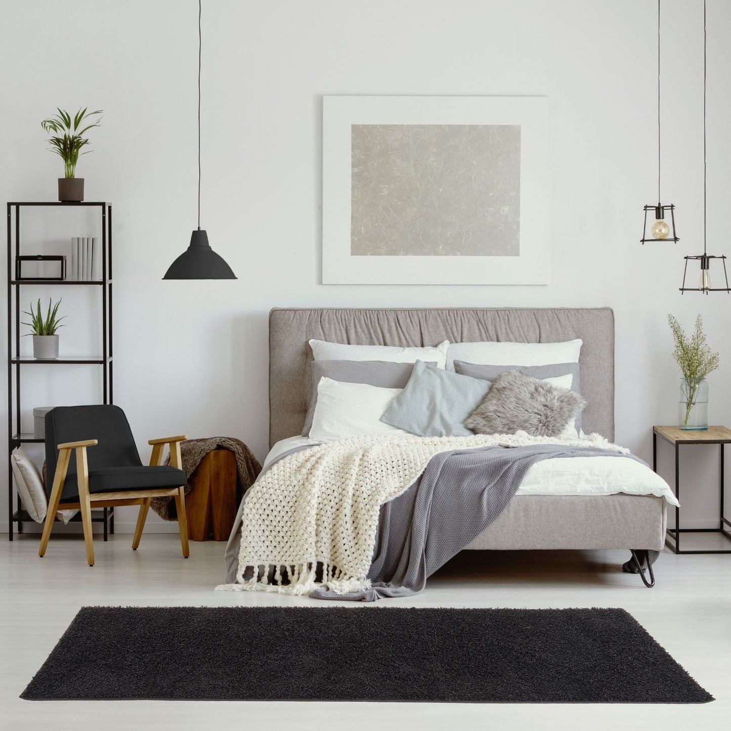 Myshaggy Solid Black Rug