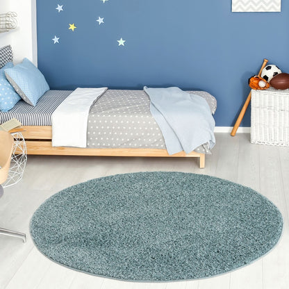 Myshaggy Solid Duck Egg Blue Rug