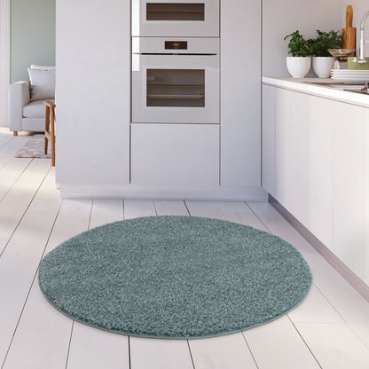Myshaggy Solid Duck Egg Blue Rug