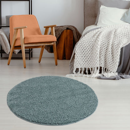Myshaggy Solid Duck Egg Blue Rug