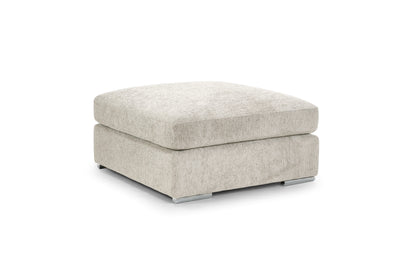 Naples Beige Cream Fabric Footstool