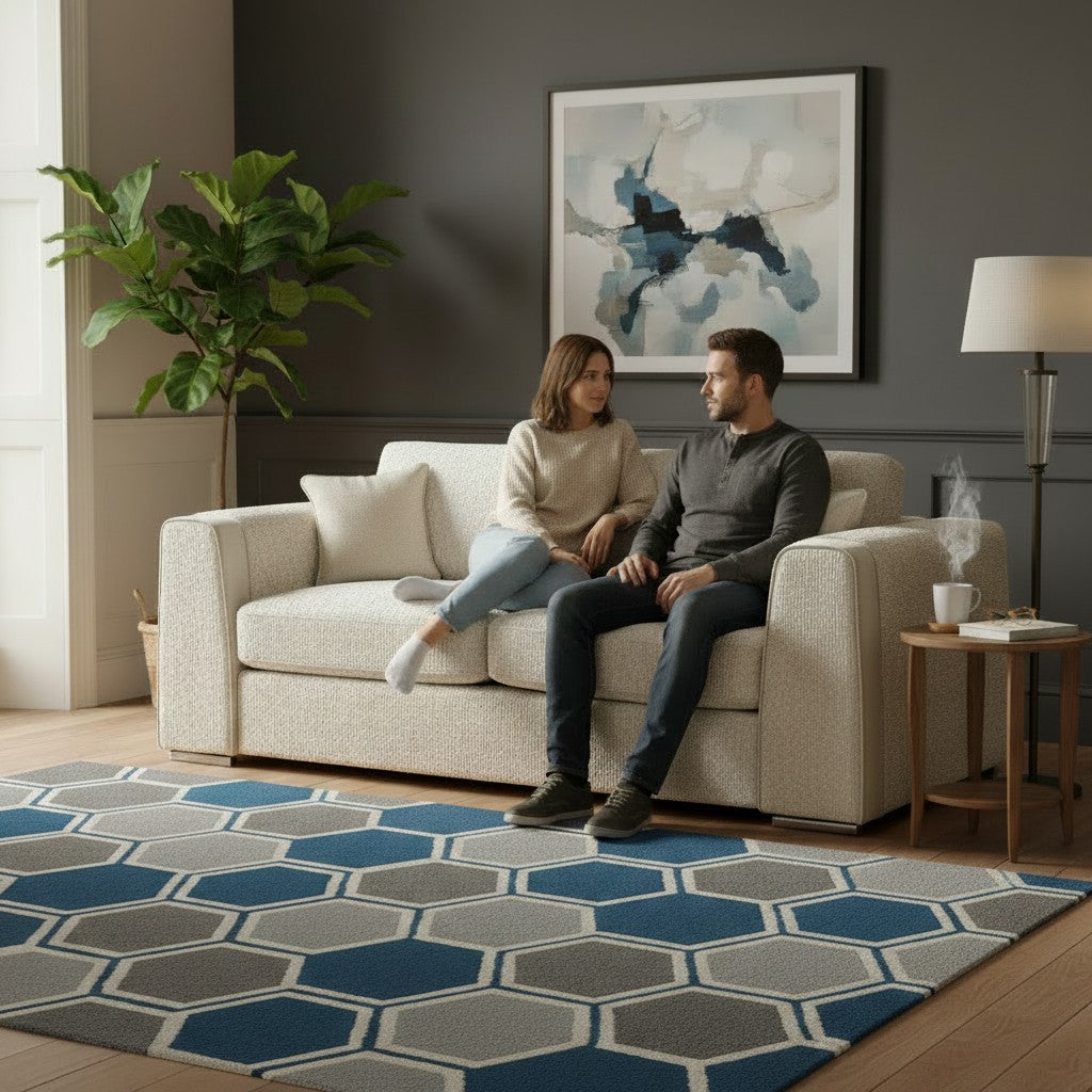 Naples Beige Fabric 3 Seater Sofa