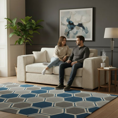 Naples Beige Fabric 3 Seater Sofa
