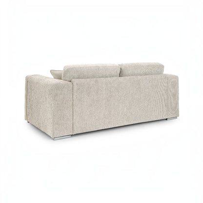 Naples Beige Fabric 3 Seater Sofa