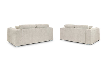 Naples Beige Fabric 3+2 Sofa Suite