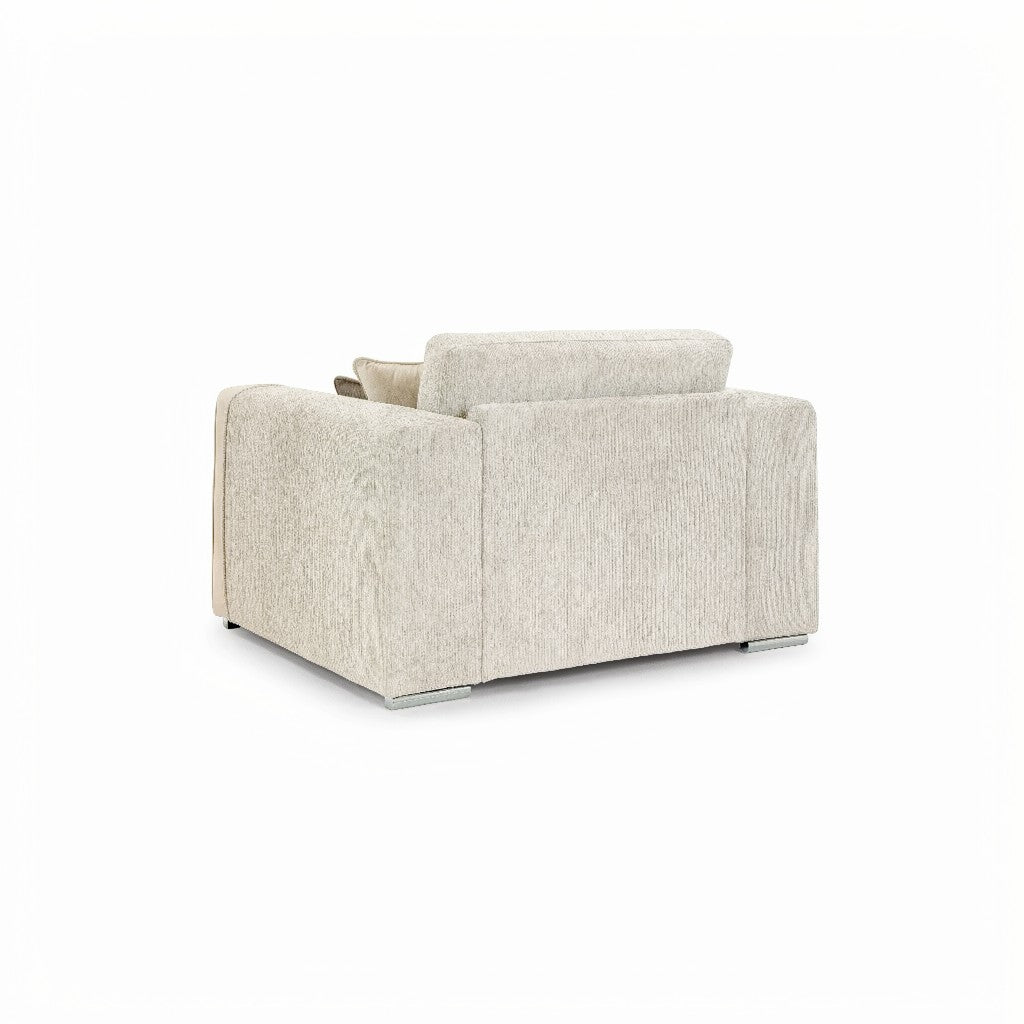 Naples Beige Fabric Armchair