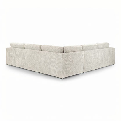 Naples Beige Fabric Large Corner Sofa