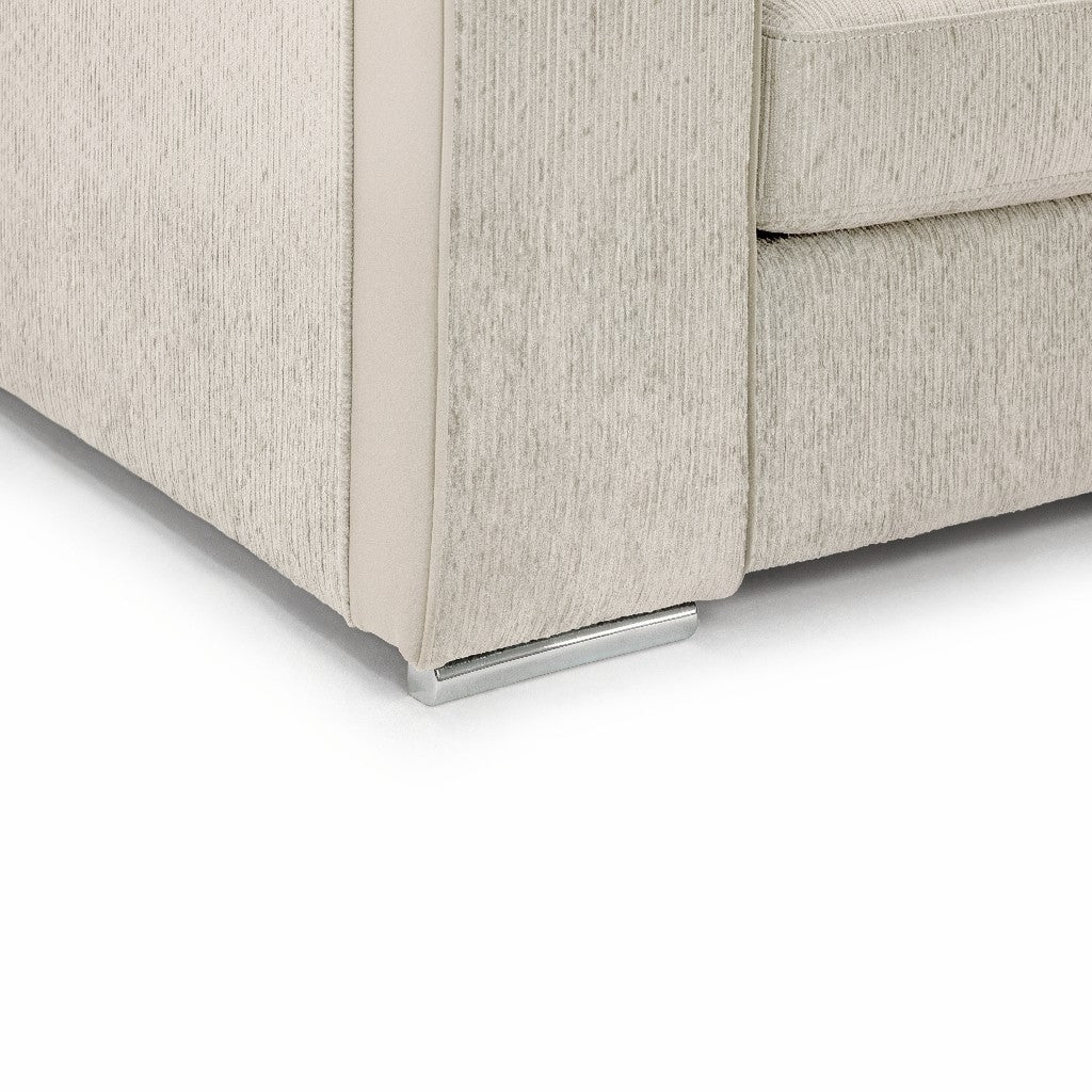 Naples Beige Fabric Large Corner Sofa