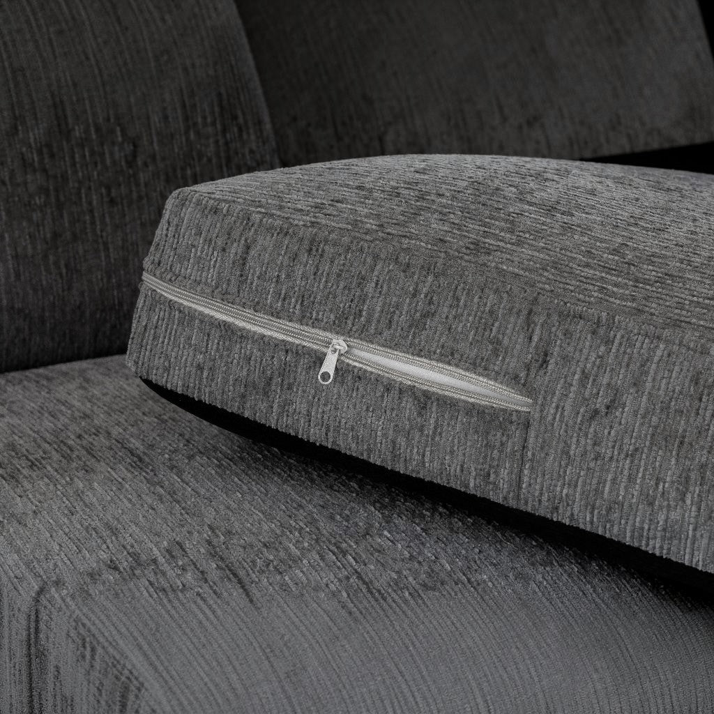 Naples Grey Fabric 2 Seater Sofa