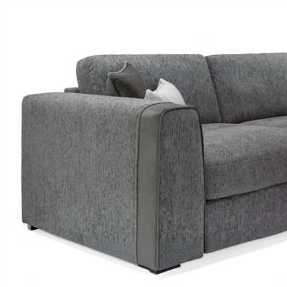 Naples Grey Fabric 2 Seater Sofa