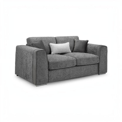 Naples Grey Fabric 2 Seater Sofa