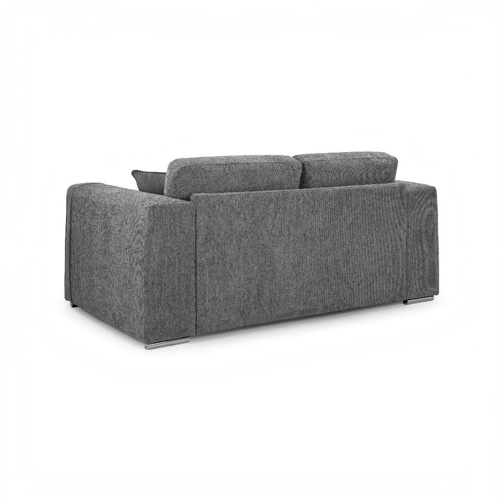 Naples Grey Fabric 2 Seater Sofa
