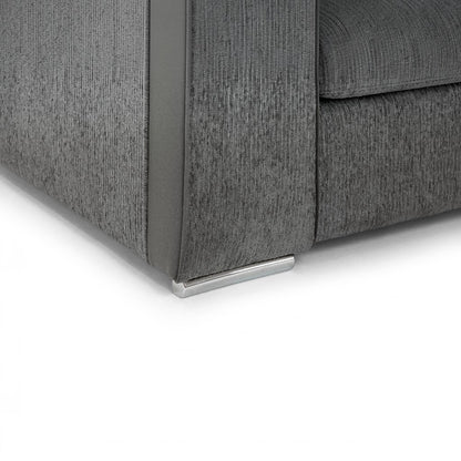 Naples Grey Fabric 3 Seater Sofa