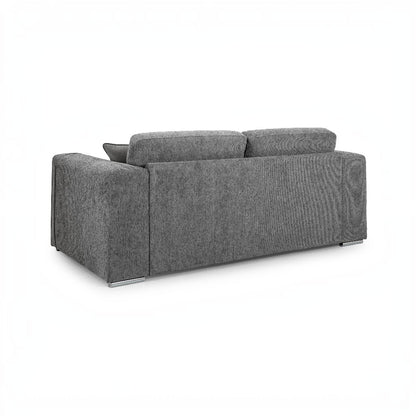 Naples Grey Fabric 3 Seater Sofa