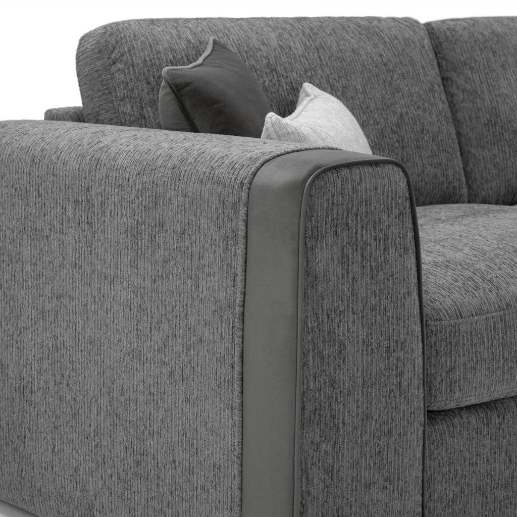 Naples Grey Fabric 3+2 Sofa Suite
