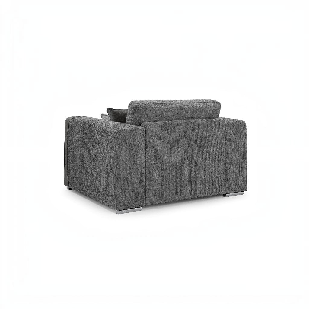 Naples Grey Fabric Armchair