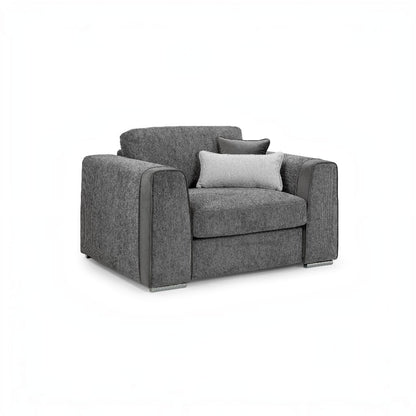 Naples Grey Fabric Armchair