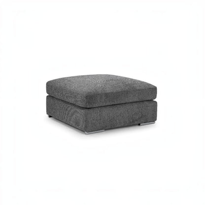 Naples Grey Fabric Footstool