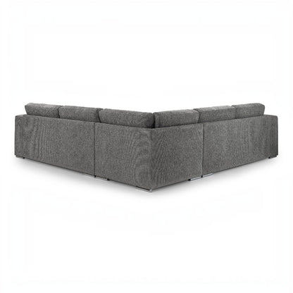 Naples Grey Fabric Large L-Shape Corner Sofa