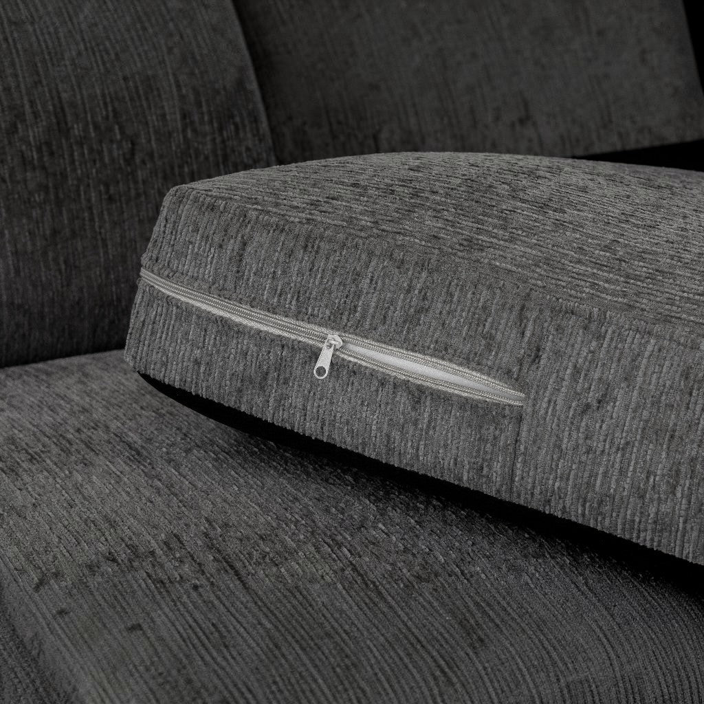 Naples Grey Fabric Large L-Shape Corner Sofa
