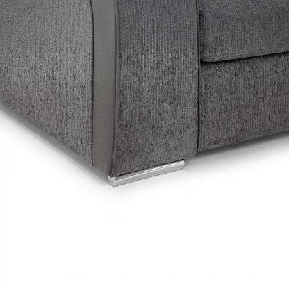Naples Grey Fabric Large L-Shape Corner Sofa