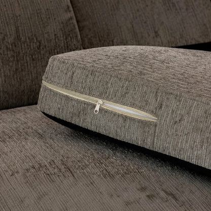 Naples Mocha Brown Fabric 3 Seater Sofa