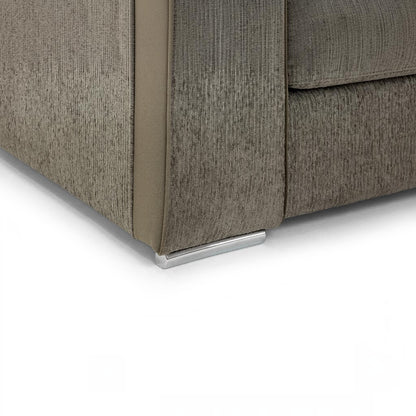 Naples Mocha Brown Fabric 3 Seater Sofa