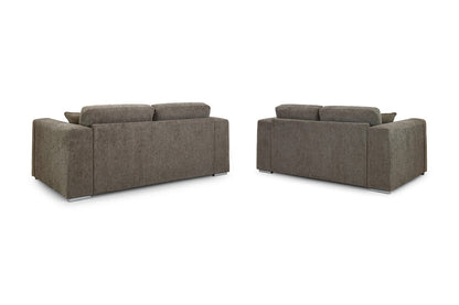 Naples Mocha Brown Fabric 3+2 Sofa Suite