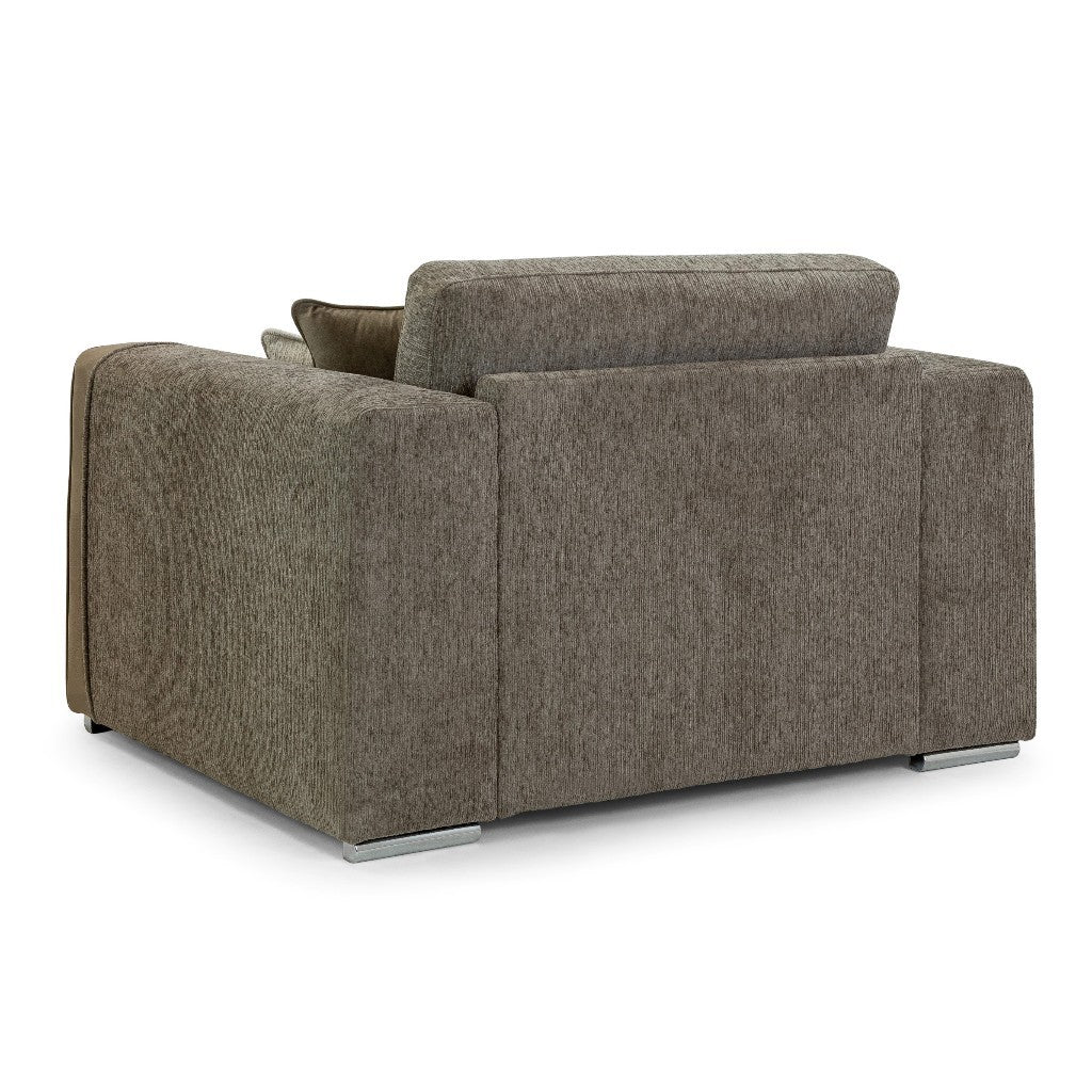 Naples Mocha Brown Fabric Armchair