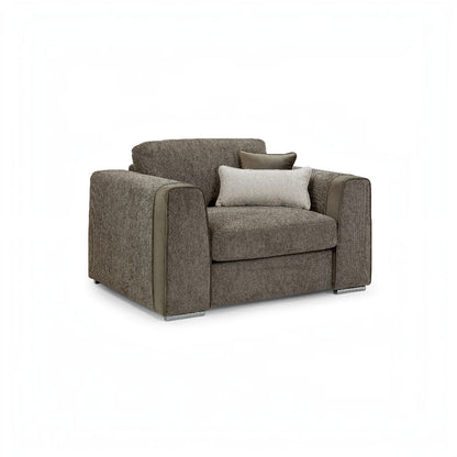 Naples Mocha Brown Fabric Armchair