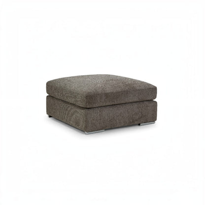 Naples Mocha Brown Fabric Footstool