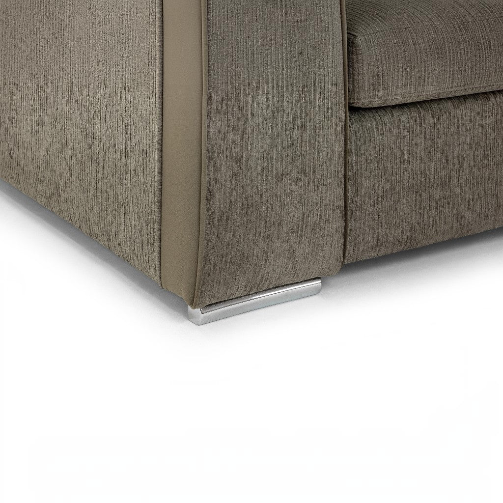 Naples Mocha Brown Fabric Armchair