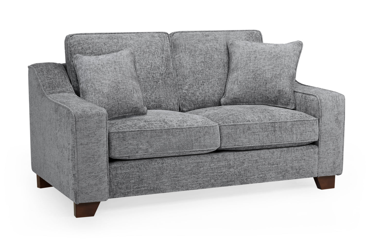 Nebraska Slate Grey Fabric 2 Seater Sofa