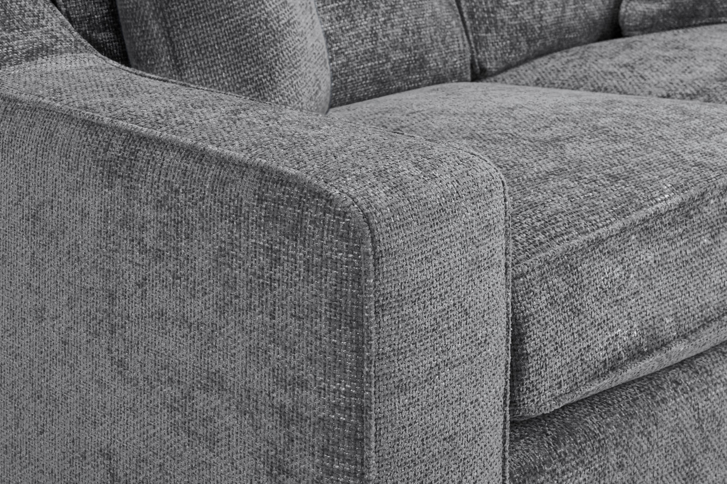 Nebraska Slate Grey Fabric 2 Seater Sofa