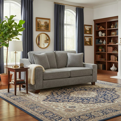 Nebraska Slate Grey Fabric 3 Seater Sofa