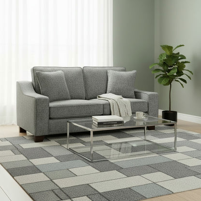 Nebraska Slate Grey Fabric 3 Seater Sofa